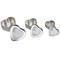 12 Pieces Heart Shaped Empty Metal Tin Cans with Clear Window Lids for Candle Making, Candies, Gifts & Treasures, Mixed Sizes
